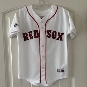 🌿 RED SOX Majestic White Red Sox Jersey